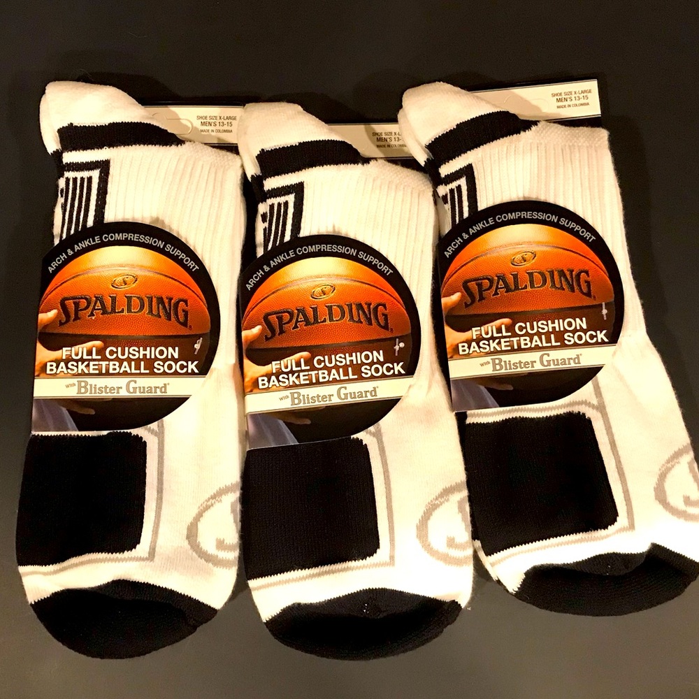 ✅🆕3pr XL Spaulding athletic socks